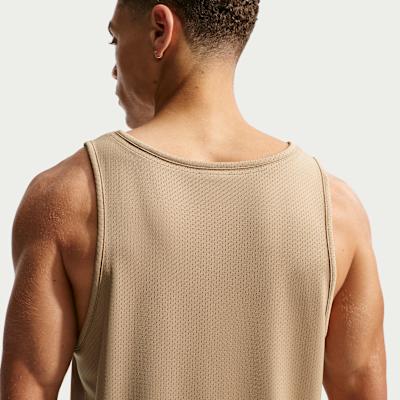 Nike Tank Tops Men's Apricot Tea Brown/Cool Gray/Black/Black Crew Neck