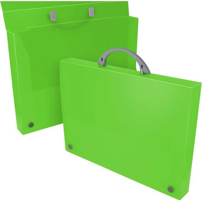 Mallette Scolaire - Grafoplás - ColorGraf - Vert - PP - 345x245x40 Mm