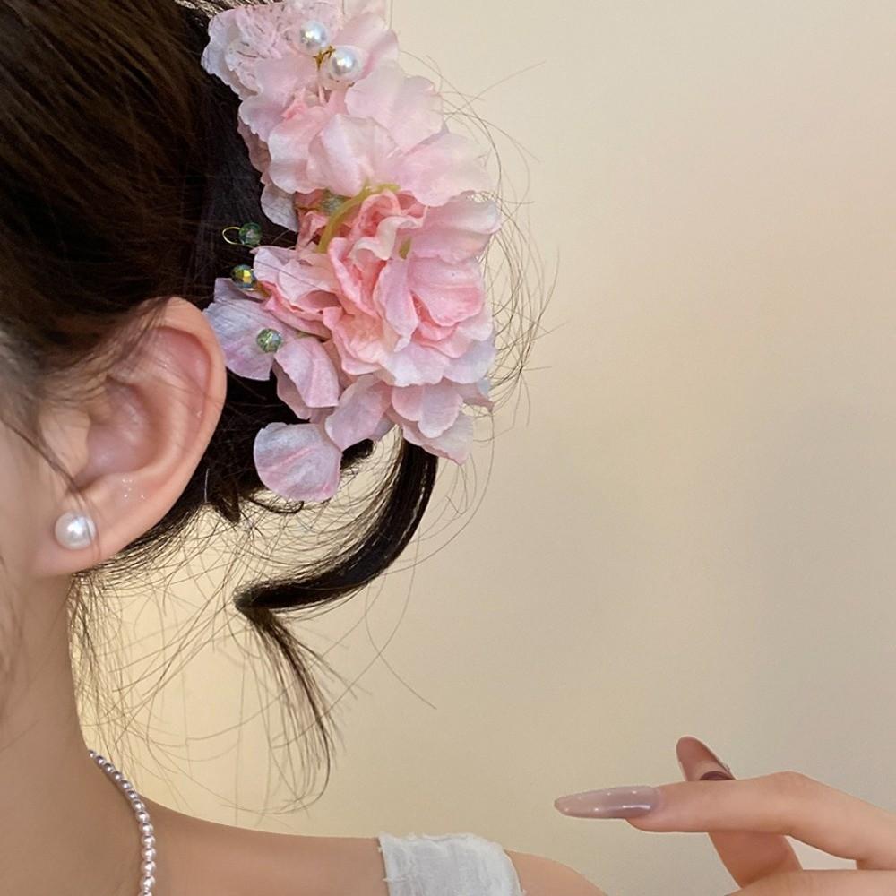 Pearl Hanfu Hair Accessories Tassel Chinese Style Hair Clip Exquisite Flower Hairpin  Women