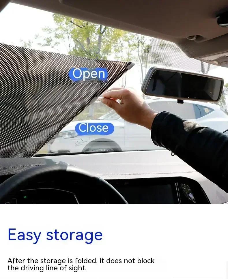 Universal Roller Blinds Suction Cup Sunshade Window Shade Nail-Free Easy Install Blackout Curtain For Car Bedroom Kitchen Office