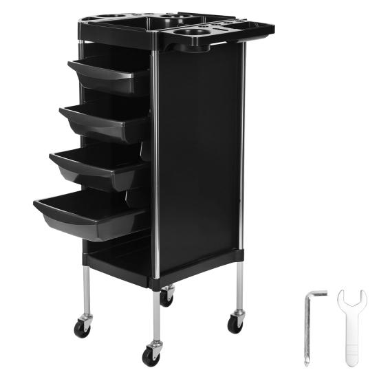 Tattoo Cart Hair Salon Storage Tool Cart, 6-Layer Trolley with 4 Rolling Wheels, Barber for Hairdressing Beauty SPA