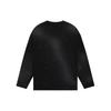 We11done Ss24 Metallic Color Printed Wash Round Neck Drop Shoulder Long Sleeve T-Shirt Unisex T-Shirt Black WD-TT0-24-752-U-BK