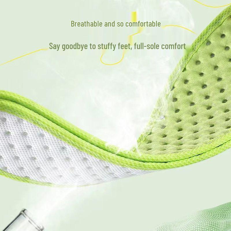 Men's Mugwort Odor-Resistant Sweat-Absorbing Insoles, Soft, Comfortable, Breathable, and Ideal for Prolonged Standing Sports.