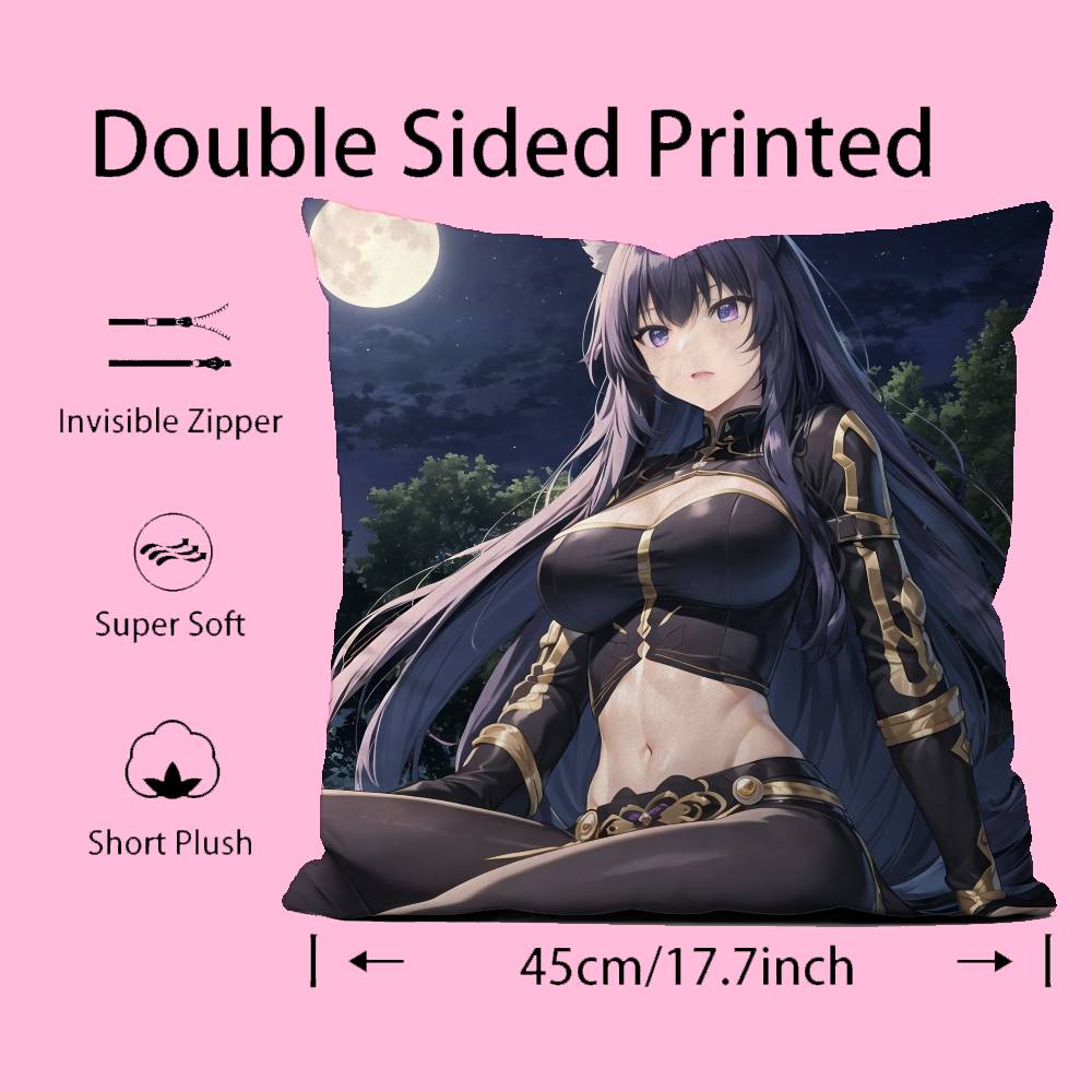 The E-Eminence In S-Shadow Delta Alpha Pillow Case Anti-dustmite Pillow Invisible Zipper Silky Short Plush Sofa Cushion Cover