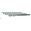 Retractable Awning Green and White 400 X 350 Cm