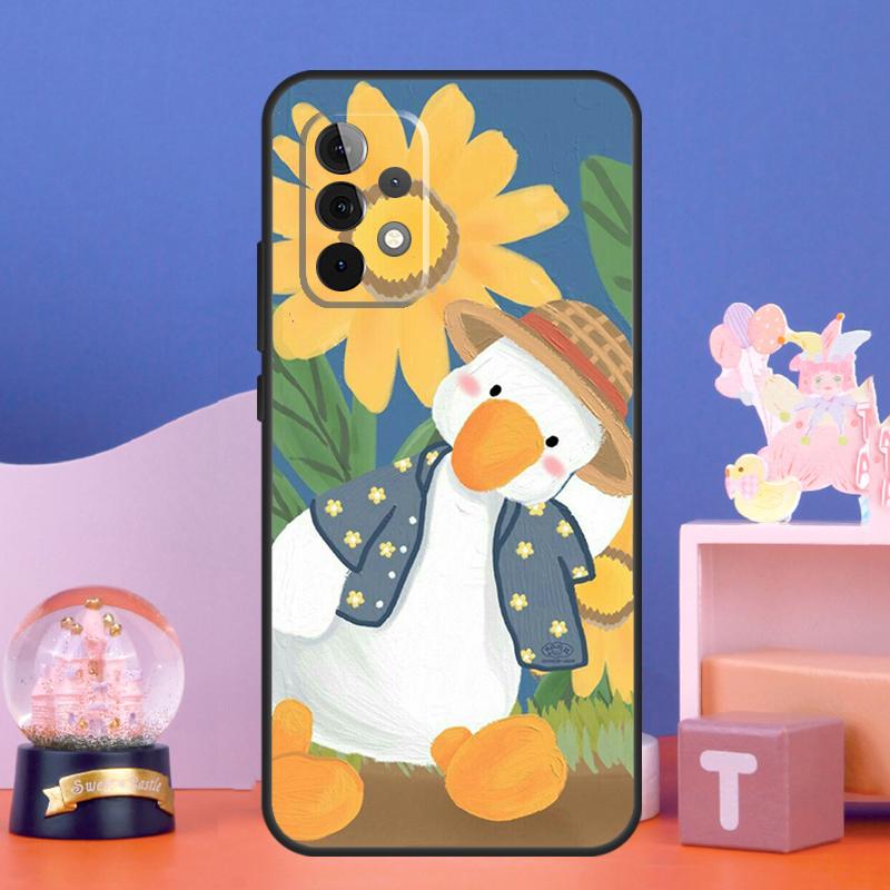 Cartoon Cute Animal Duck Case For Samsung Galaxy A55 A16 A26 A36 A56 A54 A34 A14 A15 A35 A52 A12 A32 A13 A33 A53 A17