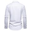 Camicie da uomo dal design chic, a maniche lunghe, tinta unita, casual, con risvolto, collo a barchetta, abbottonatura, abbigliamento maschile alla moda, vestibilità slim