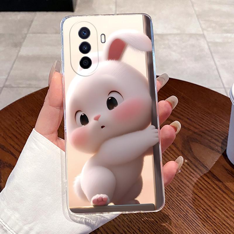 Jelly Casing For Huawei Nova Y70 PLUS/Nova Y70/Nova Y71 Funda Clear Silicone Soft TPU Back Cover Cute Cat Rabbit Protective Case