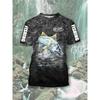 Summer Men's Fishing T-Shirts Short Sleeve 3d Fish Print Street T-Shirts Hip Hop Big Size Man Tees Loose Casual O-Neck Shirt