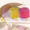 Cosmetic Storage Bag Breathable Mesh Design Compact Organizer with Lanyard Portable Bag for Toiletries Makeup
