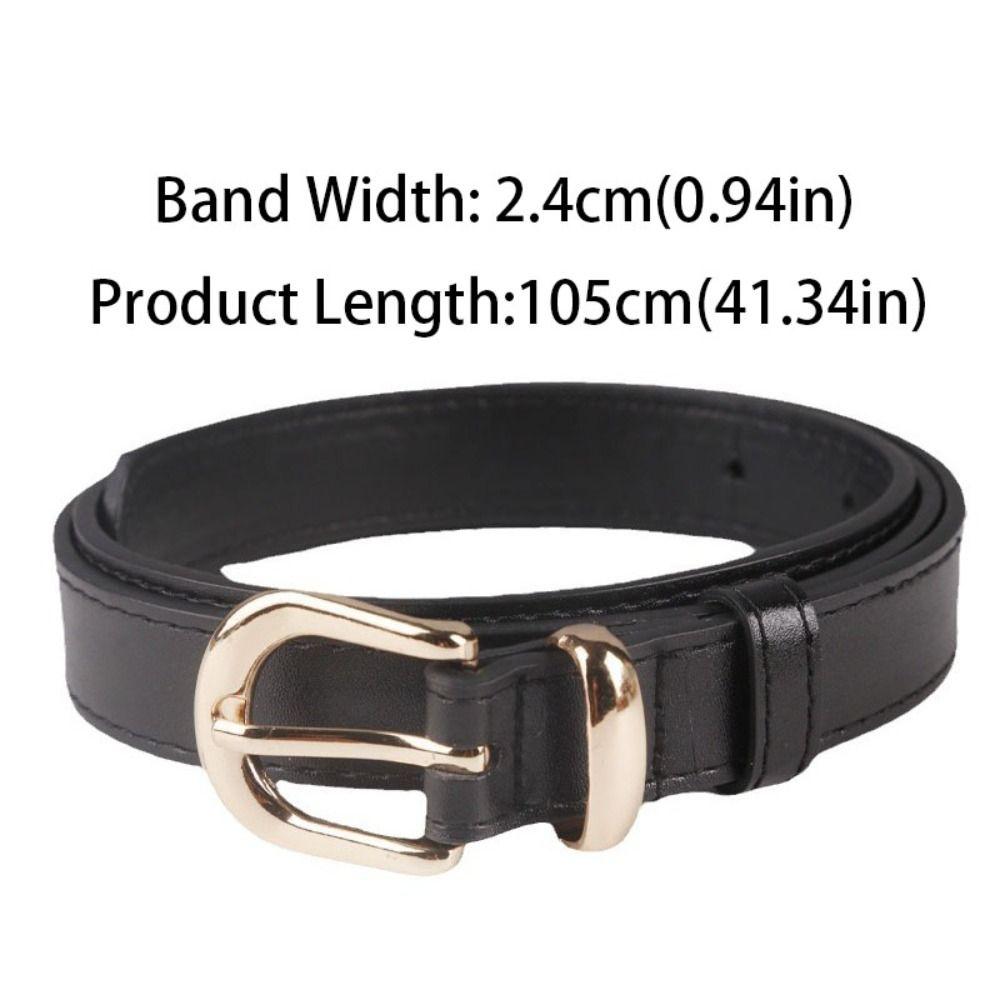 Fashion Pin Buckle Waistband Women Thin Waist Strap Versatile Leather Belt