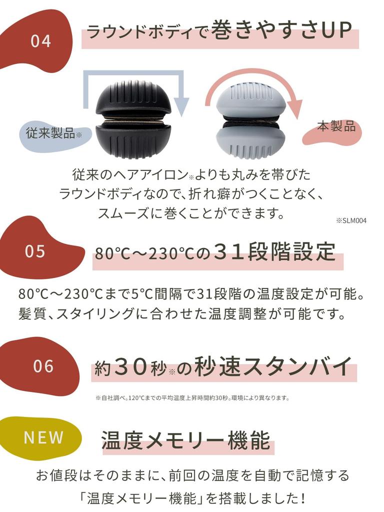 SALONMOON Mirror Double Ion Moon Digital Instant to Curl Negative International Compatible Straightener, 24mm, Gray, Display, Standby, 80°C 230°C,