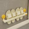 Wall Mounted Suction Cup Shoe Rack Reusable Shoe Hangers Hanging Slippers Organizer  Balcony