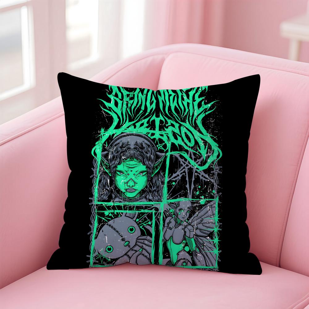 b-Bring Me The Horizon Cushion Cover Comfortable Reversible Pillow Cover Ideal for Car Sofa Bedroom & Beyond