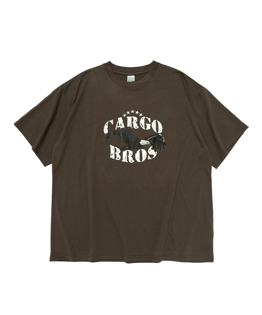 CARGOBROS (Big Size) American Vintage Eagle Short Sleeve T-Shirt (Khaki)