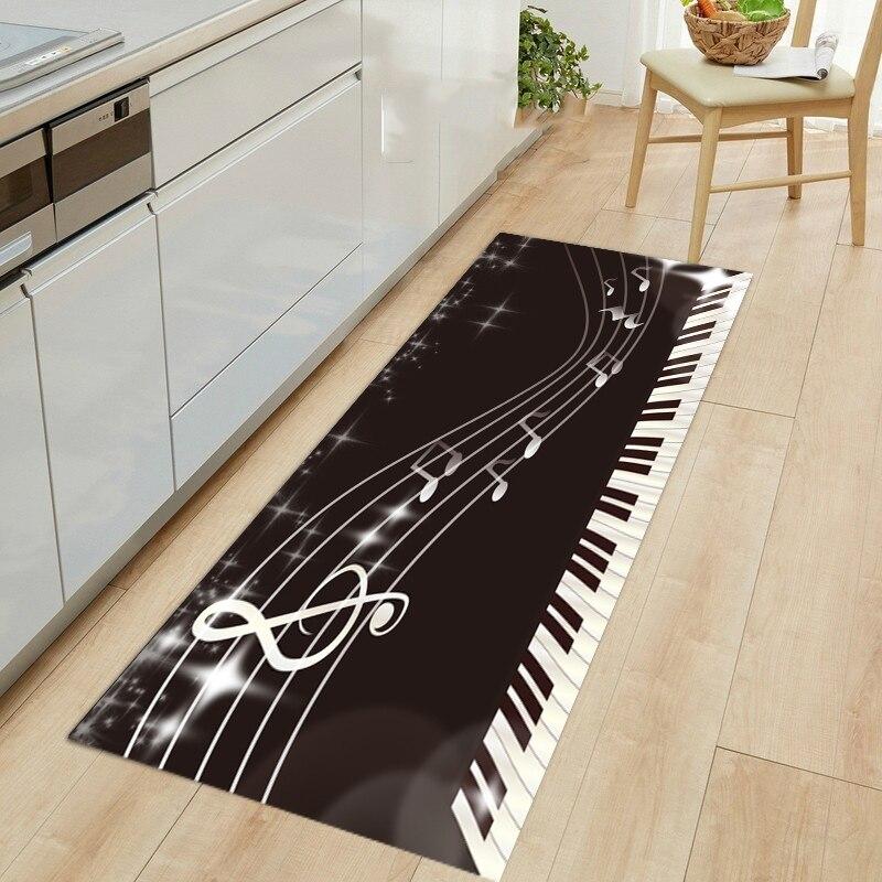 

Килимок з 3D-друком серії Piano Keyboard, великий килимок, килими для вітальні, спальні, килимки для кухні, нековзні килимки 60x90cm