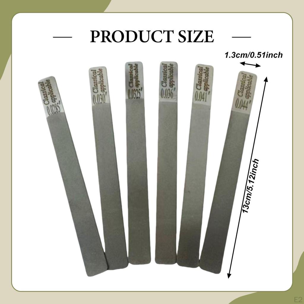 6 Pieces Guitar Nut Files Luthier Repair Tool Kit Sturdy for DIY Enthusiasts Classical