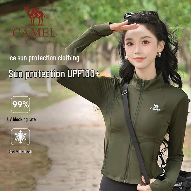 CAMEL Women s Slim Fit Ice Silk Sun Protection Jacket 725BA68008 XL