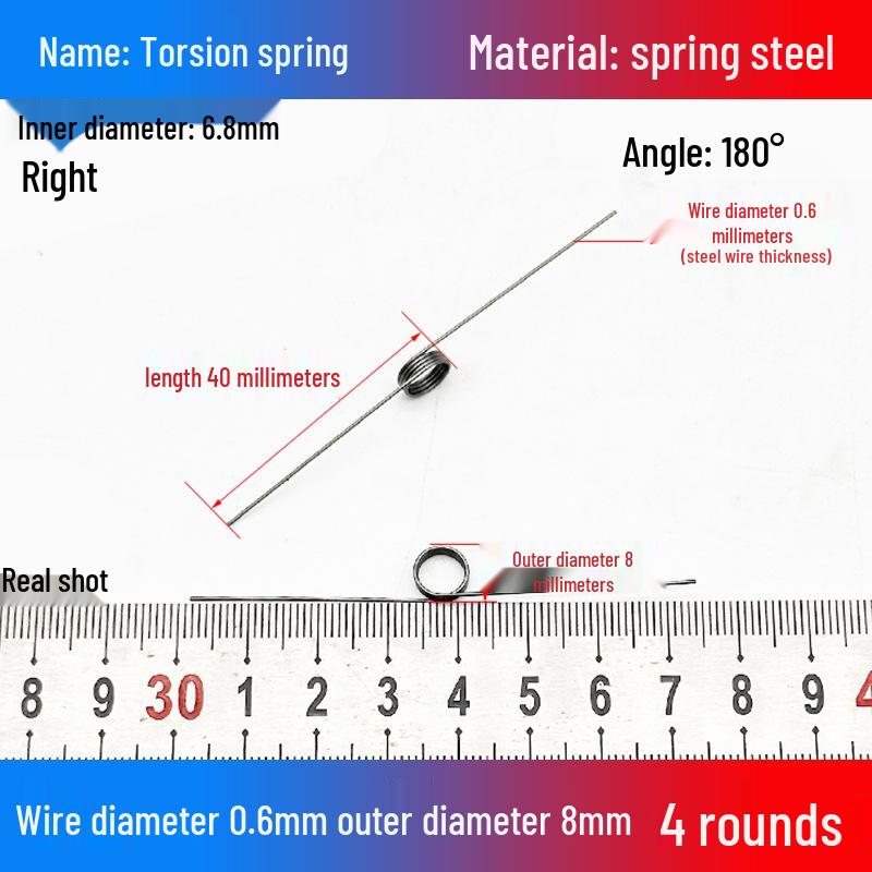 Torsion Spring Steel 0.3-3.0 for 90/180° Clip Trash Can