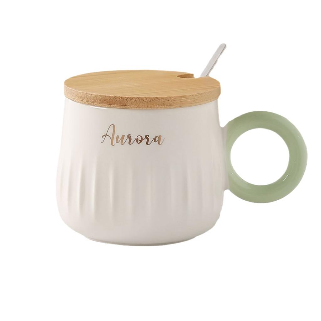 Creative and Simple English Mugs with LIDS Couple Milk Cups High Appearance Level Coffee Cups and Fresh and Clean Water Cups