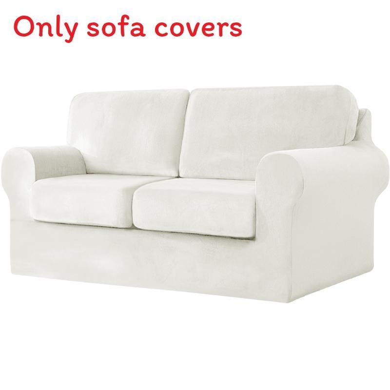 Elastic Polyester Sofa Cover For One Two Three Seat Sofas With Antiwrinkle And Easy Clean Functionality