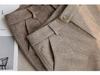 Dámske vlnené nohavice so vzorom rybej kosti: S vysokým pásom, Slim-fit, Ležérny a štýlový na jar a jeseň