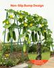 Garden Stakes, 50 Pack, 1455 Mm, Plastic Coated Metal Tomato Stakes, Garden Sticks for Plants Support, with Pointed End and Non-Slip Bumps for Growing