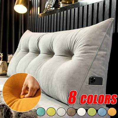 Headboard Pillow Triangle Cushion Backrest Pain Relief Sofa Waist Cushion Wedge Sleeping Pillow for Decorative Pillows for Bed