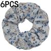 6pcs/lot Hair Scrunchies Bands Scrunchy Ties Ropes Ponytail Holder for Women Accessories Fabric Headwear Ditsy Floral Sweet Cute