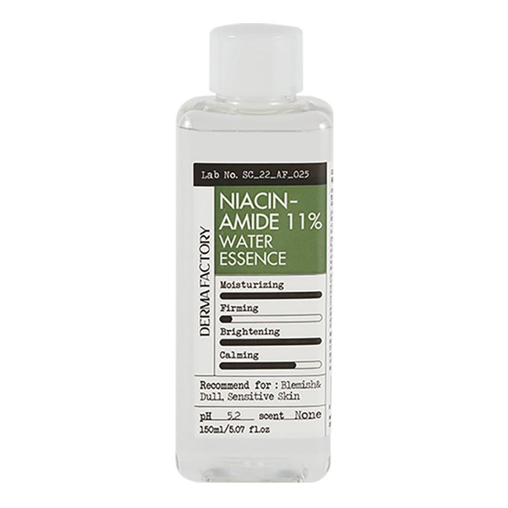 Derma Factory Niacinamide 11% Water Essence – Brightening, Hydrating & Tone Care, Vegan, Korean