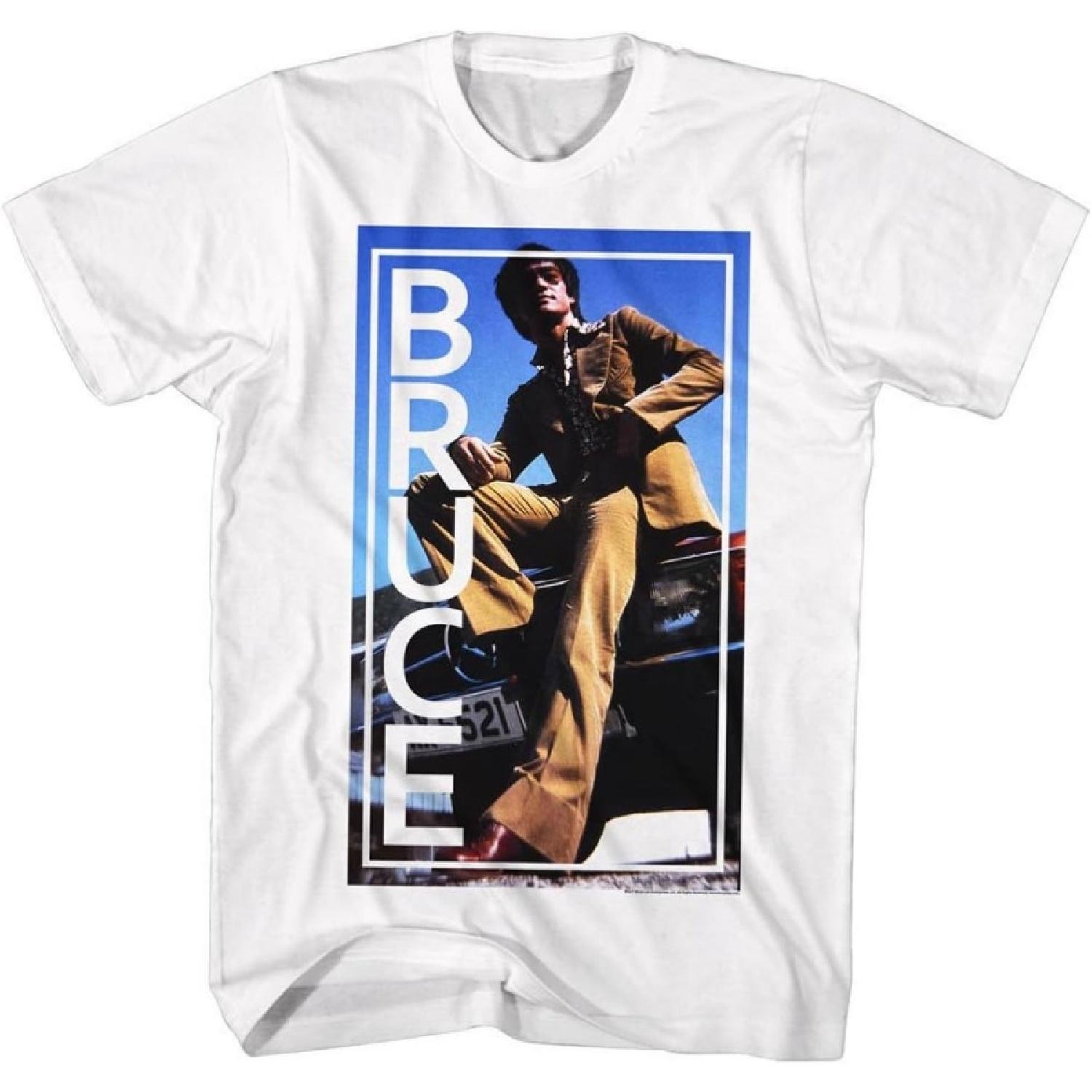 

A&E Designs Bruce Lee Shirt Khaki Suit T-Shirt XXXXXL білий