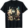 Japanse Samurai Kat Tattoeage Kawaii Ninja Kat T-shirt TiuH Heren Dames Tanktop Sweatshirt Hoodie Lange Mouw 1401 Zwart