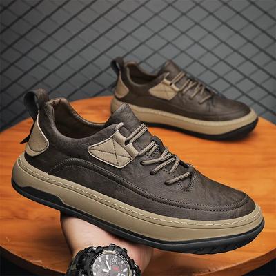Men Casual Shoes Classic Leather Fashion All-match Men Wear-Resistant Sneakers For Men Walking Shoes New Comfort Flat Shoes Male