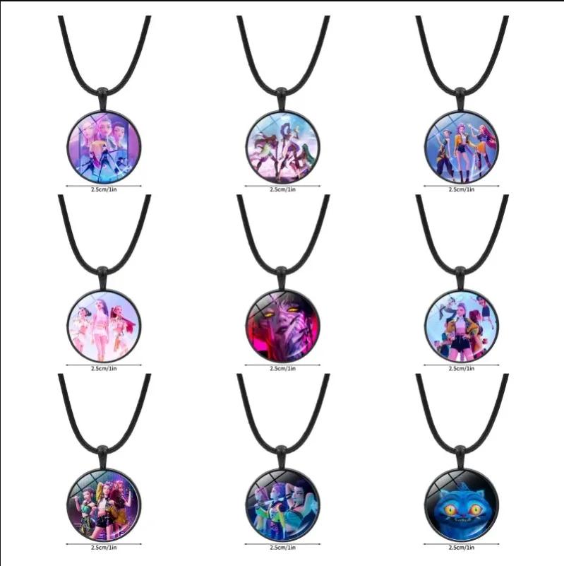 Kpop Klíčenky s démony Party doplňky Náhrdelník se srdcem Zoey Rumi Cosplay doplňky Halloween dekorace Party dárky