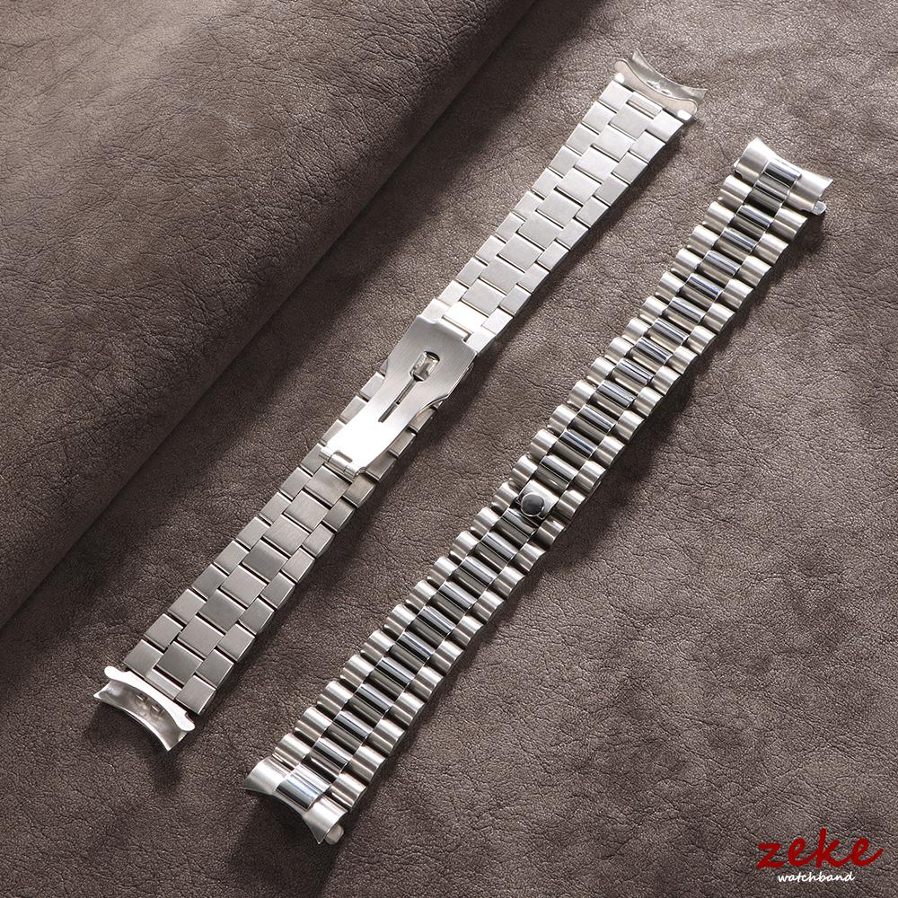 20mm Massives Edelstahl Uhrenarmband für Rolex DATEJUST für Oyster Uhrenarmband Herren Gebogenes Ende Faltschließe Uhrenarmband Armband