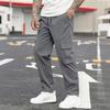 Men's Loose Casual Multi-pocket Work Pants, Youth Stretch Waist Drawstring  Pants