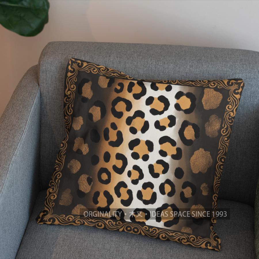 2D Geometric Tiger-Print Throw Pillow For Home Pattern Cushion Cover Suitable For Sofa Bedroom Car Pillow Cover