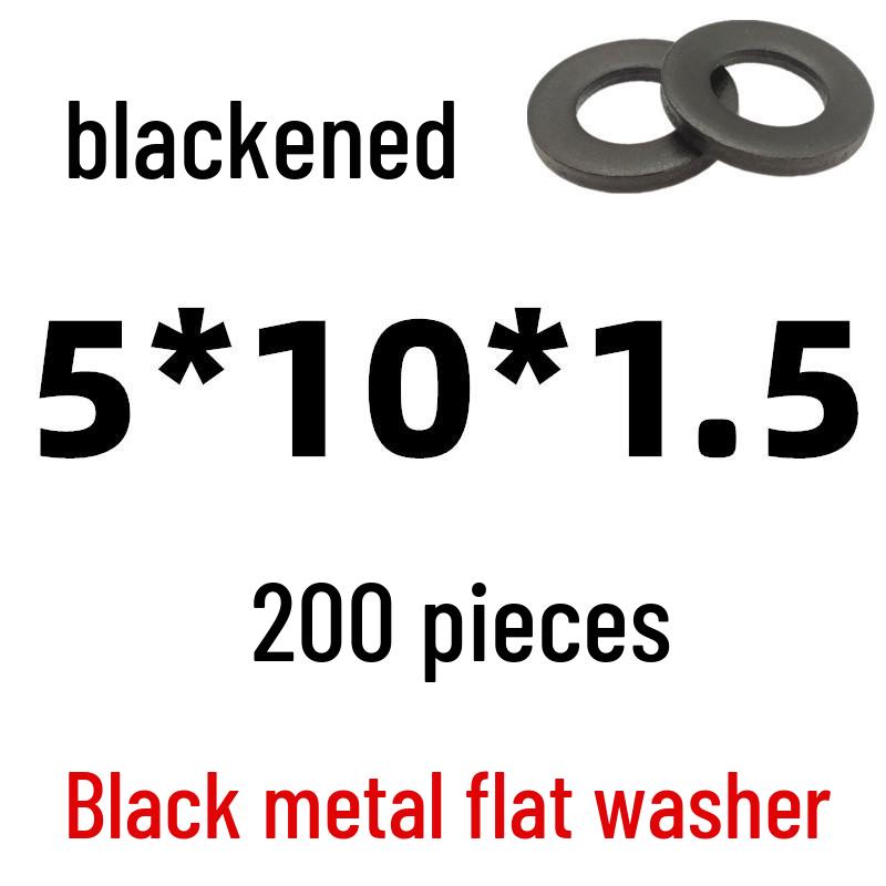 Thickened Black Iron Flat Washer for Screws, Non-standard Round Design