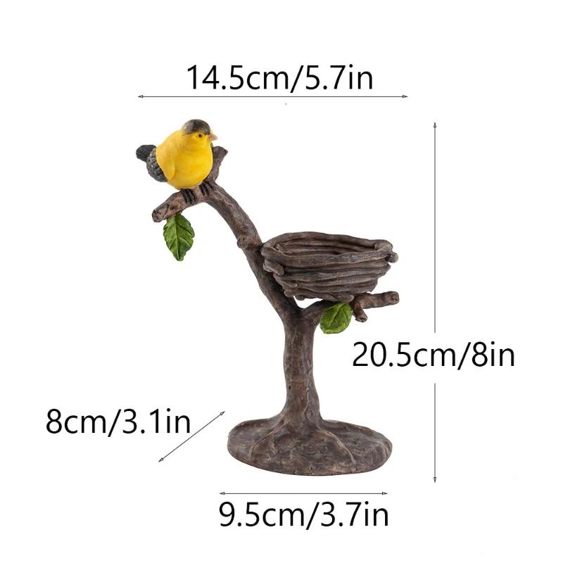 Cute Simulation Bird Resin Ornaments for Home Courtyard, Outdoor Garden Landscape Decoration, Resin Crafts,fairy Garden
