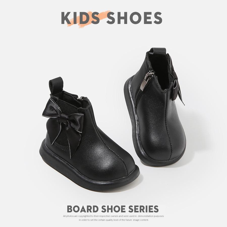Girls' Short Boots Autumn and Winter 2025 New Korean Version Foreign Style Children's Princess Boots Soft Sole Baby Foreign Style Martin Boots Single