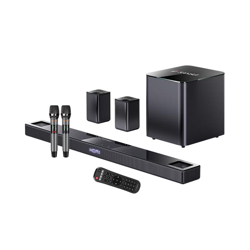 SANSUI DV-95E 5.1.2 Dolby Atmos Soundbar Home KTV System CN plug (adapter included)