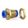 50Pcs Copper Threaded Pneumatic PM-4 Quick Plug PM6 Quick PM-8 Air Pipe Joint PM-10 Partition Through PM-12 Through Plate