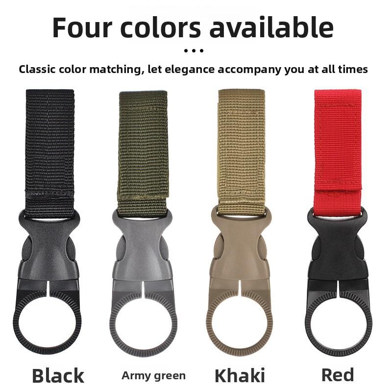 Webbing Water Bottle Holder Climbing Carabiner Belt Backpack Hanger Hooks Clip Multifunction Water Bottle Nylon Buckle Hook Clip 4