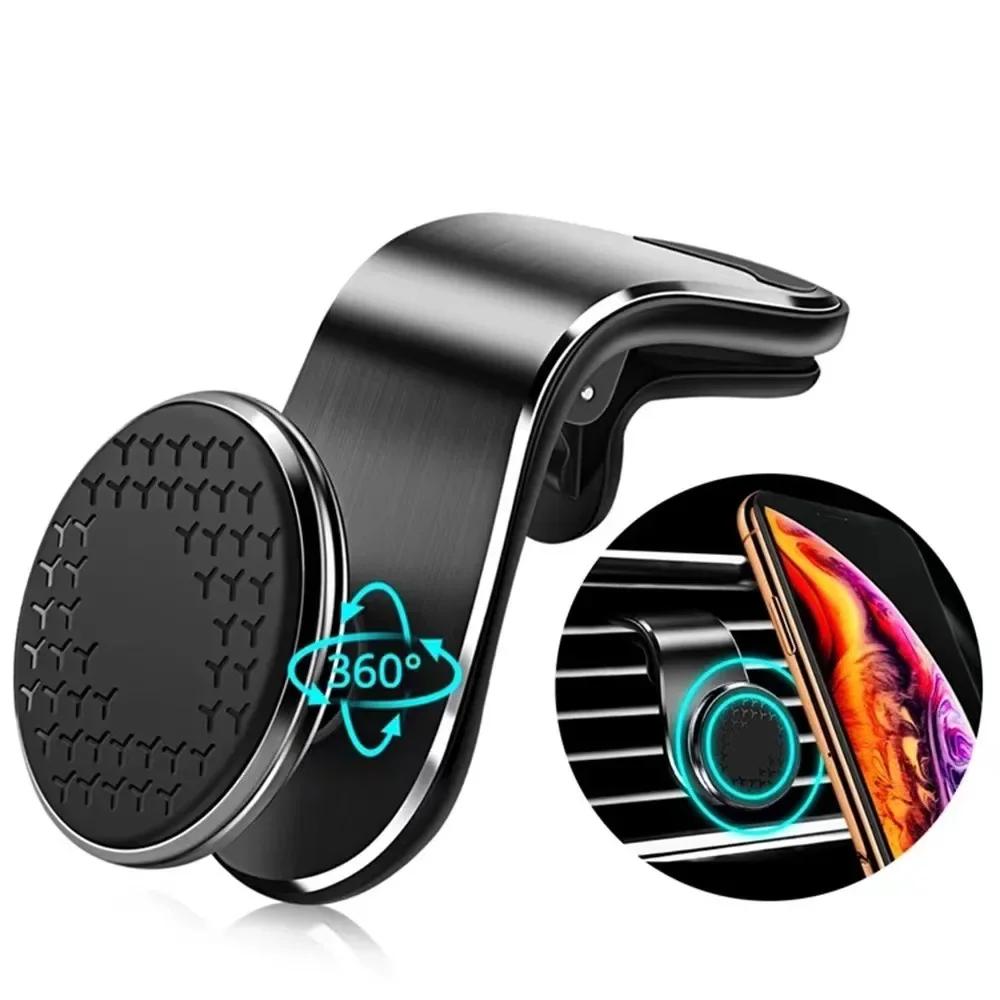 Strong Magnetic Car Phone Holder Air Vent Mount with 360° Rotation One-Hand Use for All Smartphones iPhone Samsung Secure Grip