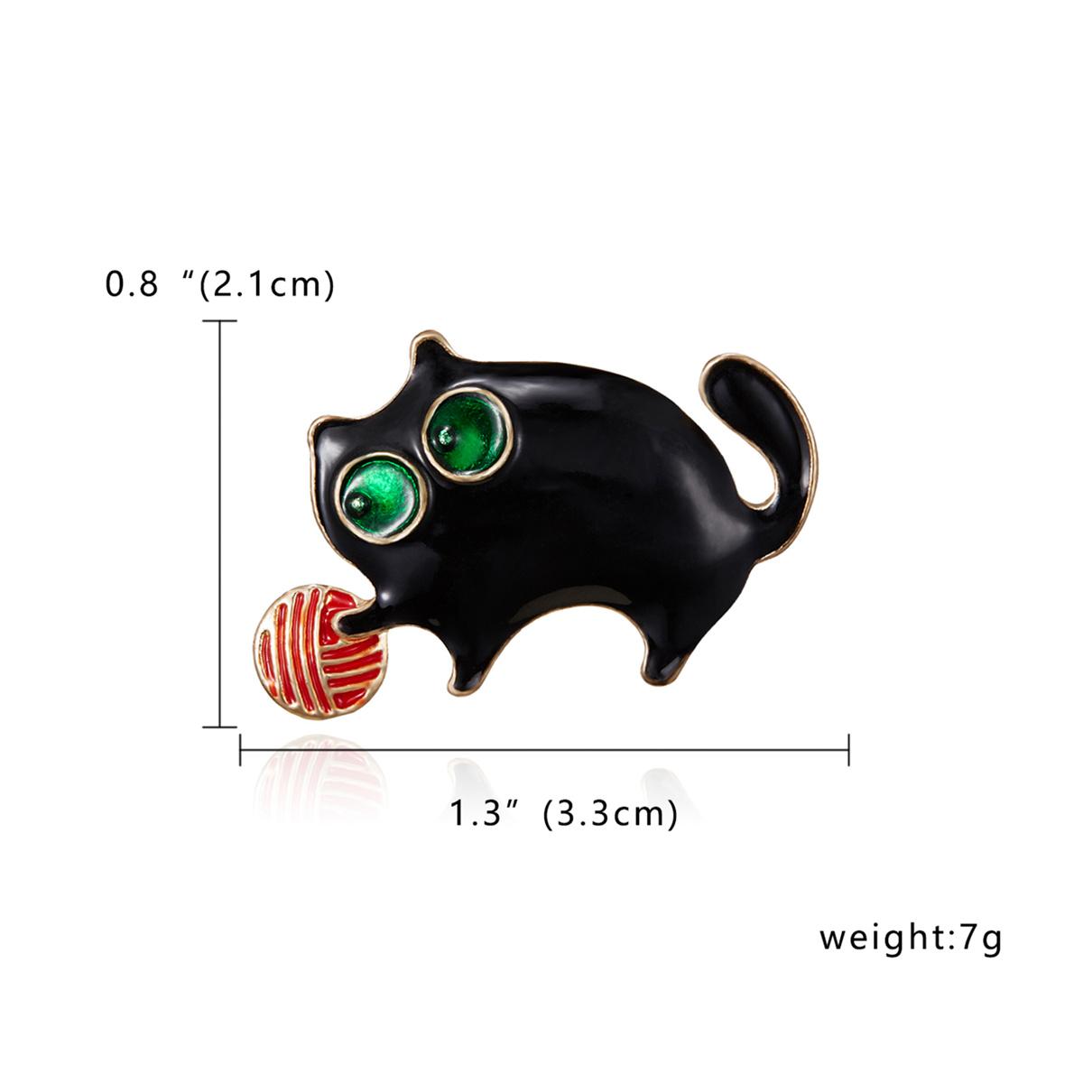 

Rinhoo Милая черная кошка в розовой шляпе, броши для женщин и девочек, зеленые глаза, маленький котенок, эмалированные булавки, корсаж для животных, украшения для вечеринок