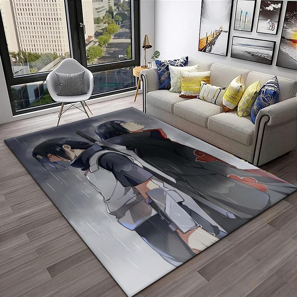 N-Naruto Shippuden Eyes Kakashi Hatake Anime Carpet Rug for Bedroom Living Room Decor Sofa Home Game Area Rug Non-slip Floor Mat