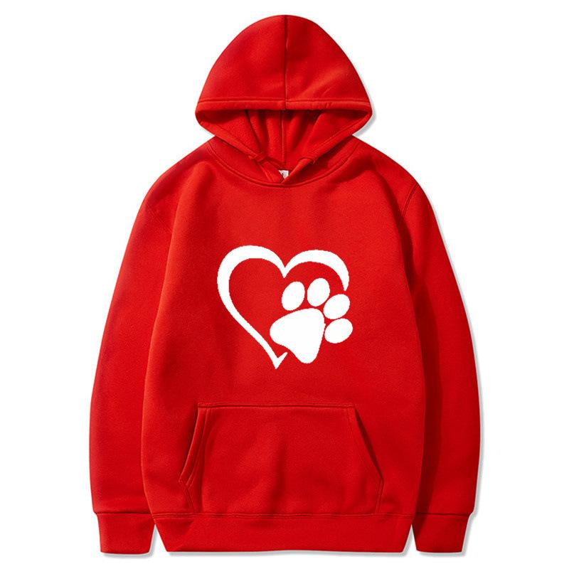 2025 spring and autumn men's black cat claw love couple shirt hooded sweater direct supply one piece hair