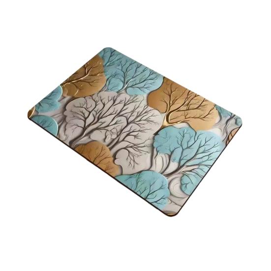 Floral Dish Drying Mat Absorbent Kitchen Drying Mat Reusable Washable Dish Drying Pad Non-slip