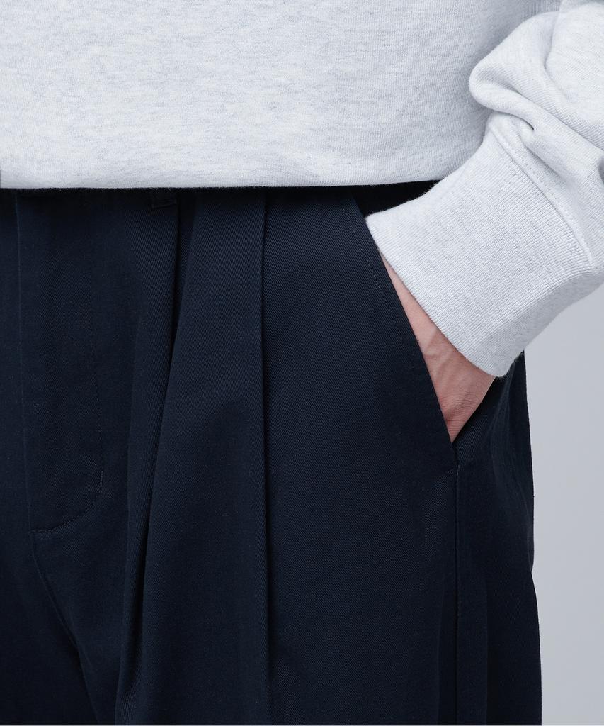 MUSINSA STANDARD Cotton Wide Balloon Pants [Navy]