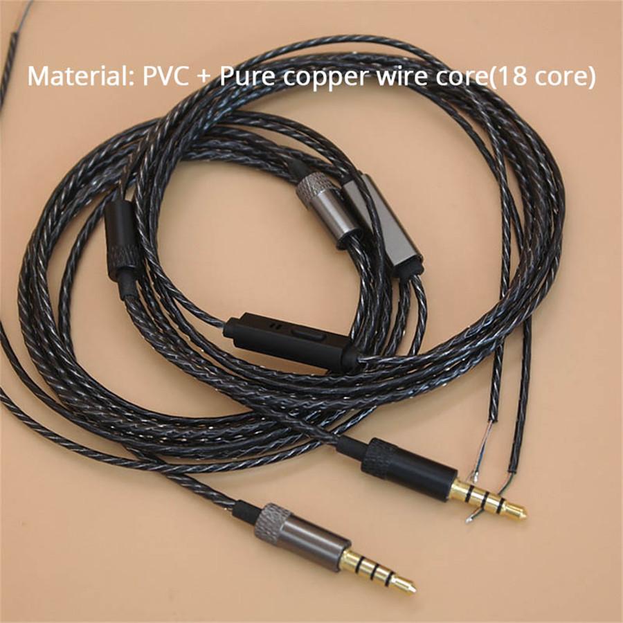 Earphone Cable Headphone Audio Cables for iphone with 3.5mm Jack DIY with Microphone Repair Replacement Headphone Earphone Cable